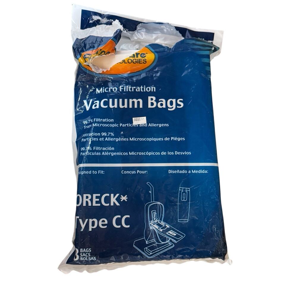 EnviroCare Oreck Type CC Vacuum Bags 8 Pack Micro Filtration‎ Open Package